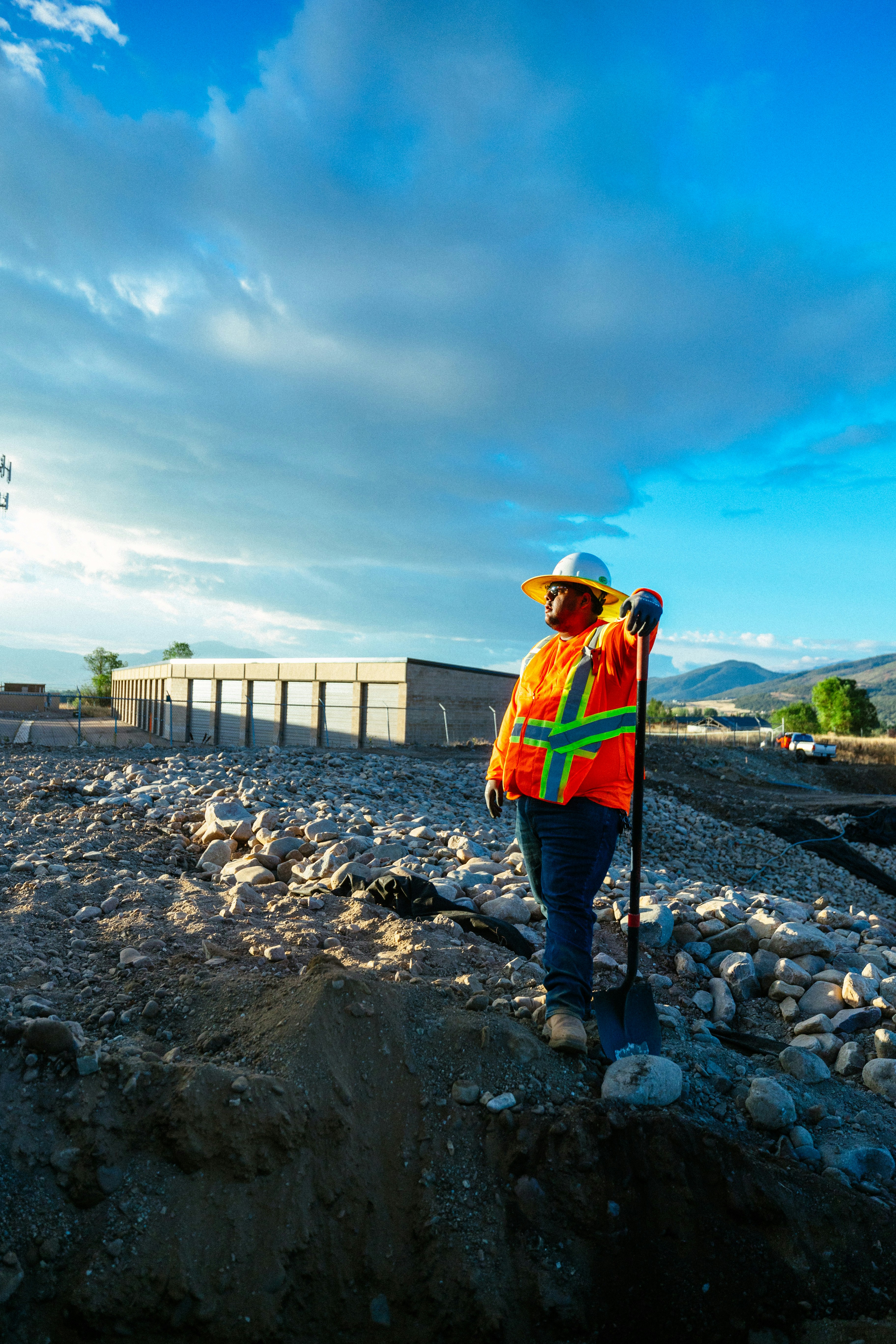 Construction contractor worker on a job site